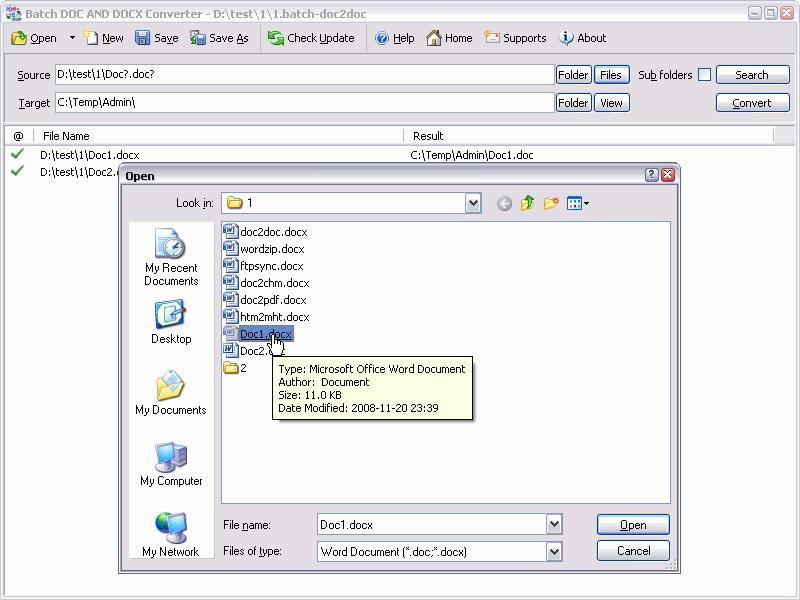 Batch DOC and DOCX Converter下载,DOC和DOCX文档转换软件