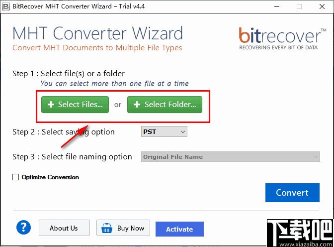 BitRecover MHT Converter Wizard下载,文件转换,文档转换