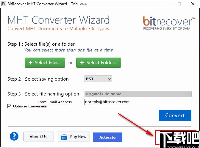 BitRecover MHT Converter Wizard下载,文件转换,文档转换
