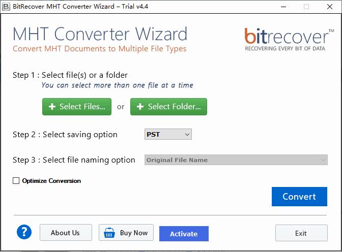 BitRecover MHT Converter Wizard下载,文件转换,文档转换