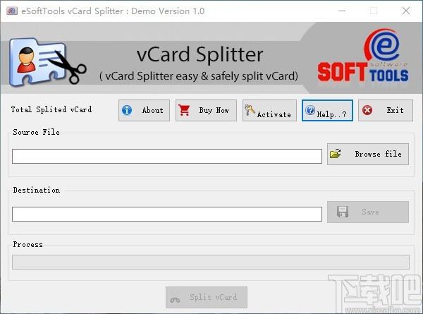 eSoftTools vCard Splitter下载,vCard分割器,vCard分割