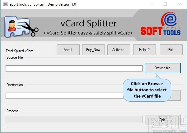 eSoftTools vCard Splitter下载,vCard分割器,vCard分割