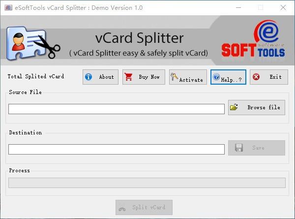 eSoftTools vCard Splitter下载,vCard分割器,vCard分割