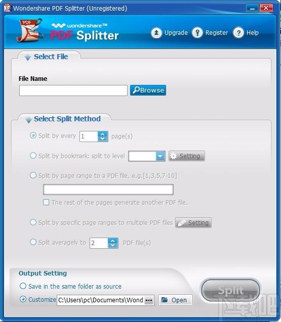 Wondershare PDF Splitter下载,PDF分割工具,PDF分割